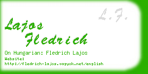 lajos fledrich business card